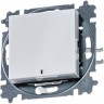Механизм выключателя ABB СП LEVIT одноклавишный IP20 с подсветкой белый/ледяной 2CHH590146A6001
